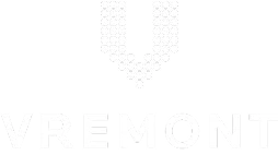 logo Vremont vertical blanco